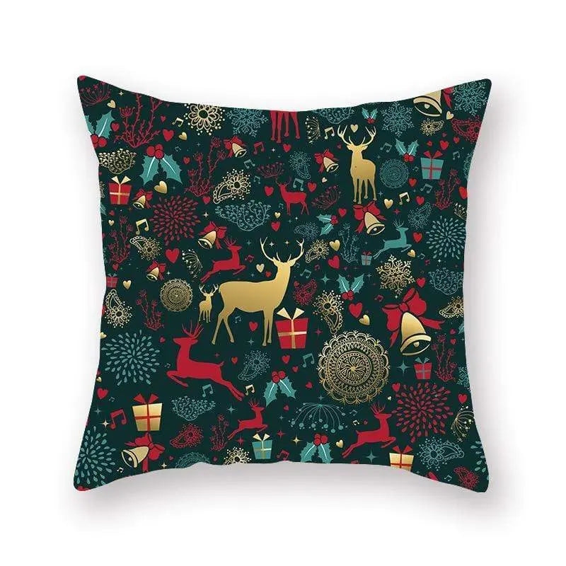 Taie d'oreiller coussin en peau de pêche de Noël - Housse De France