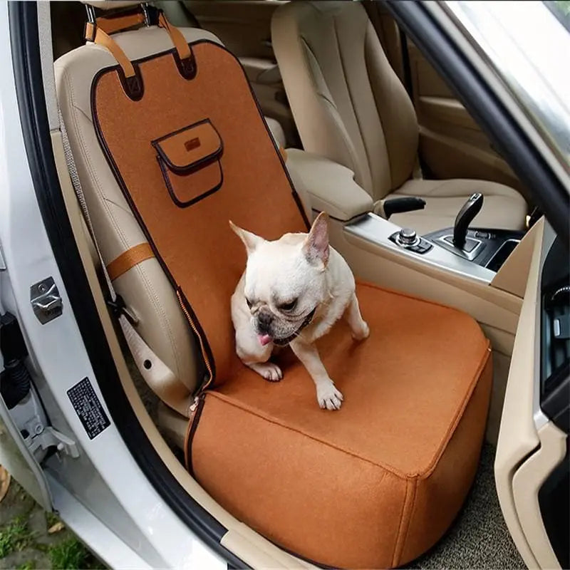 Tapis de voiture pour siège avant avec range pour animaux de compagnie - Housse De France