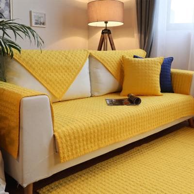 BABYKAT - Coussin de canapé en coton de couleur unie | Housse De France