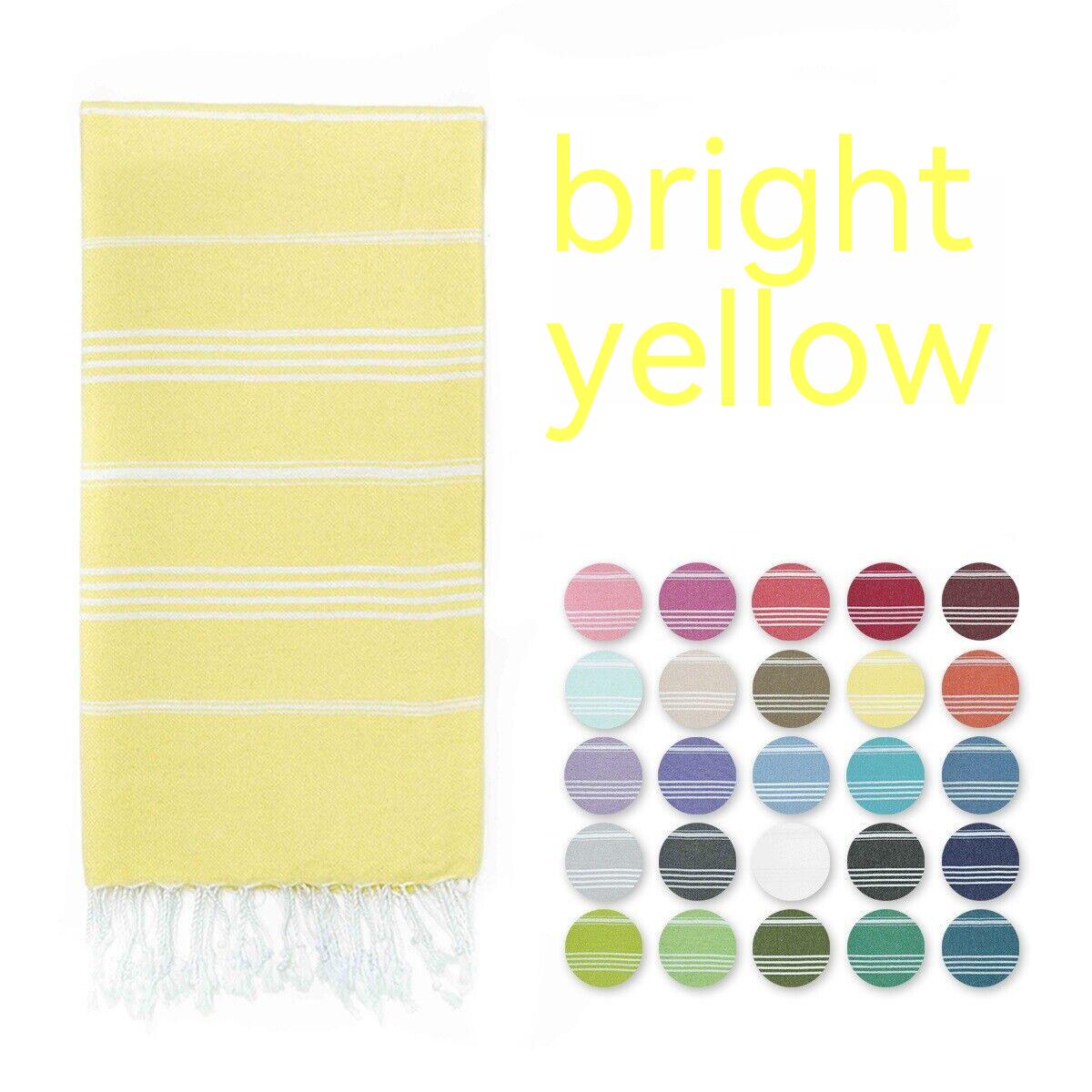 Serviette de Plage Coton TASSIMO Turkish Stripe Bright Yellow-90x180