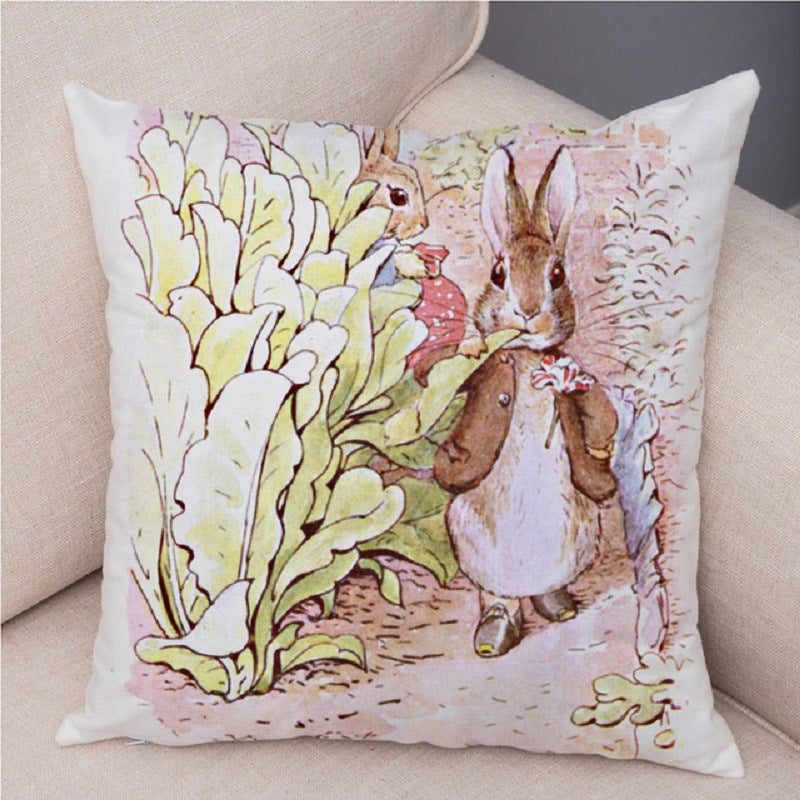 Housse de Coussin Lapin Pascal 1 Color-45 X45cm Without Pillow