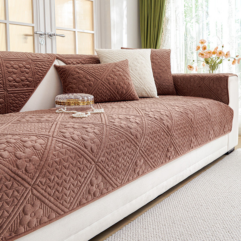 Plaid Canapé Luxe Antidérapant Luxin Brown-70X210cm