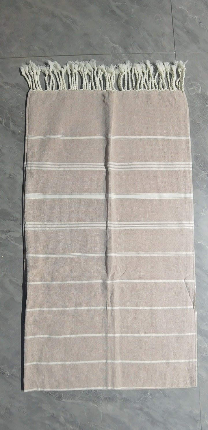 Serviette de Plage Coton TASSIMO Turkish Stripe Khaki-100X180cm