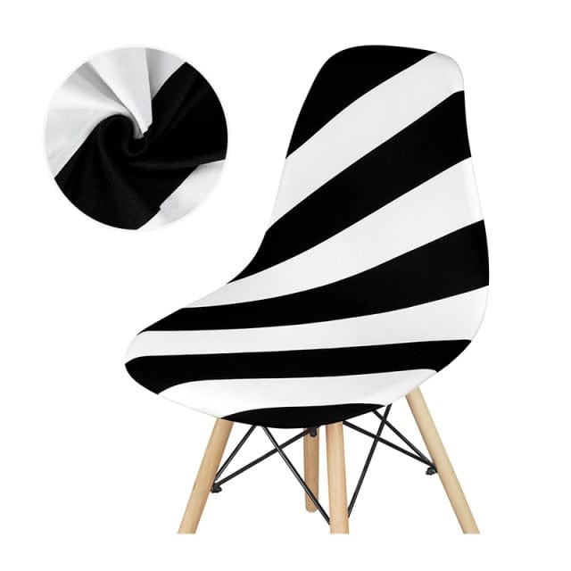 SCANBLACK - Housse pour chaise scandinave imprimé | Housse De France