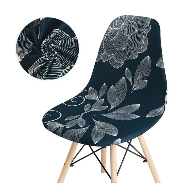 SCANPLAID - Housse chaise scandinave imprimée coquille | Housse De France