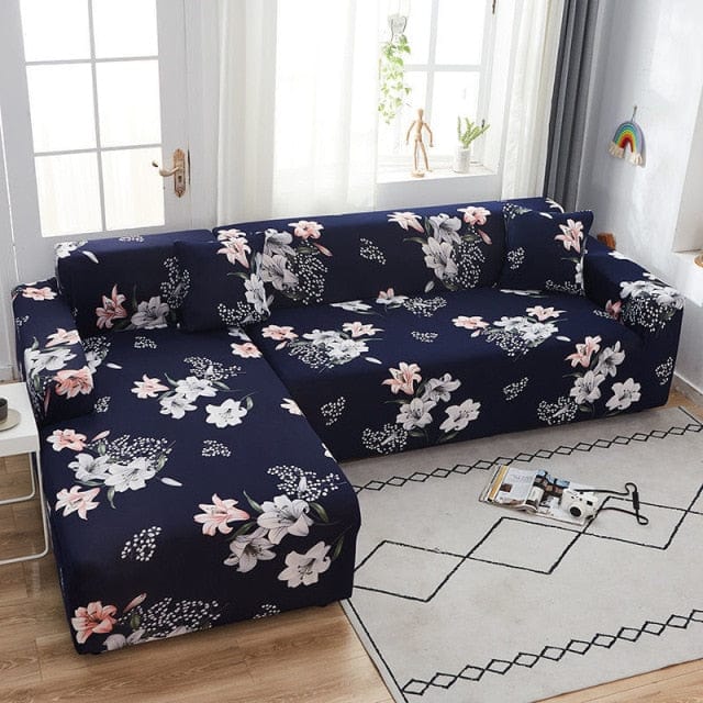 ATELIER DE LA HOUSSE - Housse de canapé d'angle florale pour meubles de salon | Housse De France