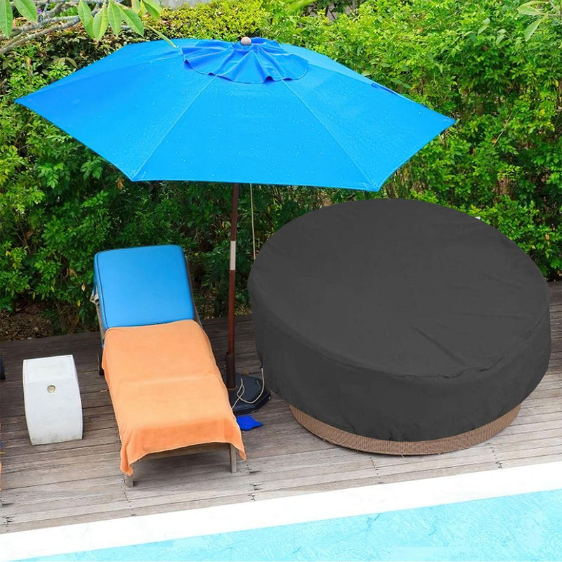 BABYBLOO - Housse de jardin imperméable tissu noir pour chaise ronde | Housse De France