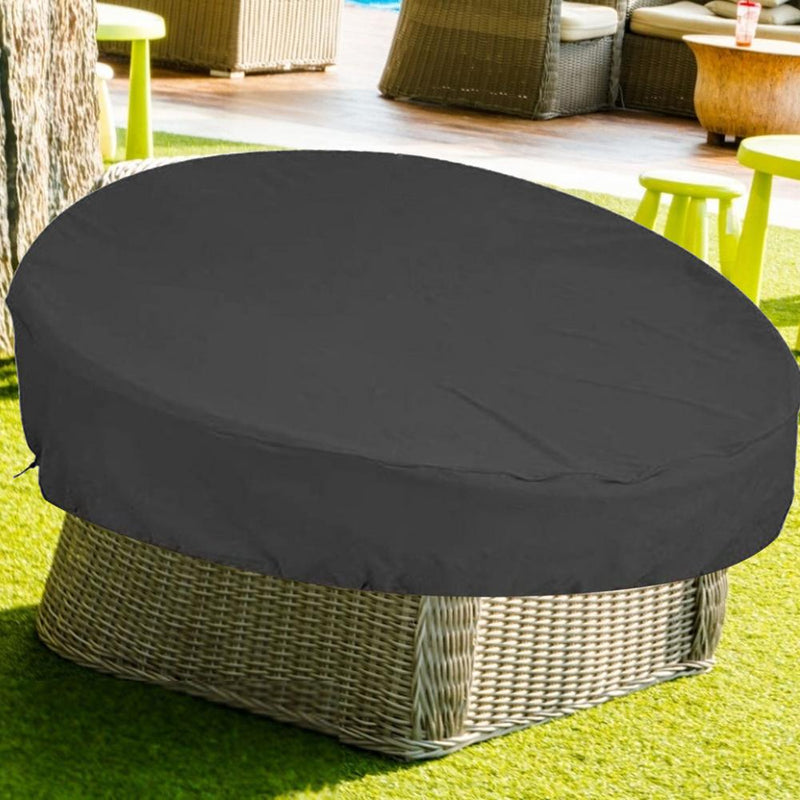 BABYBLOO - Housse de jardin imperméable tissu noir pour chaise ronde - Housse De France