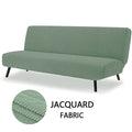 BZSOFA - Housse canapé-lit couleur unie tissu Jacquard | Housse De France