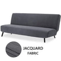 BZSOFA - Housse canapé-lit couleur unie tissu Jacquard | Housse De France
