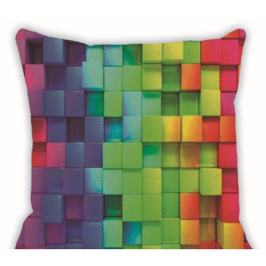 Housse de coussin et taie d'oreiller au motif géométrique coloré - Housse De France