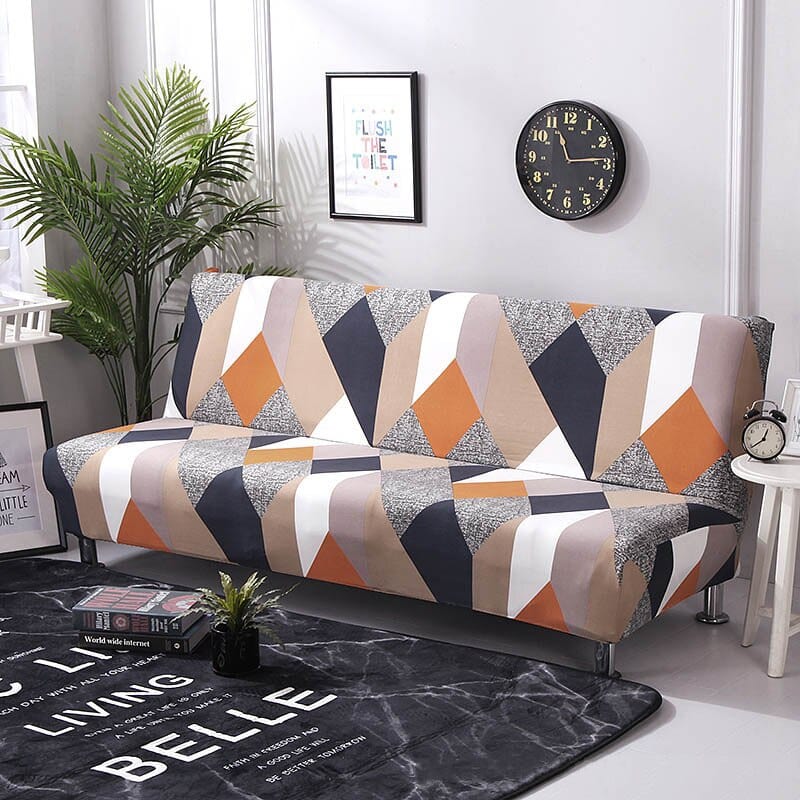 MIROIR - Housse pour canapé-lit imprimé géométrique | Housse De France
