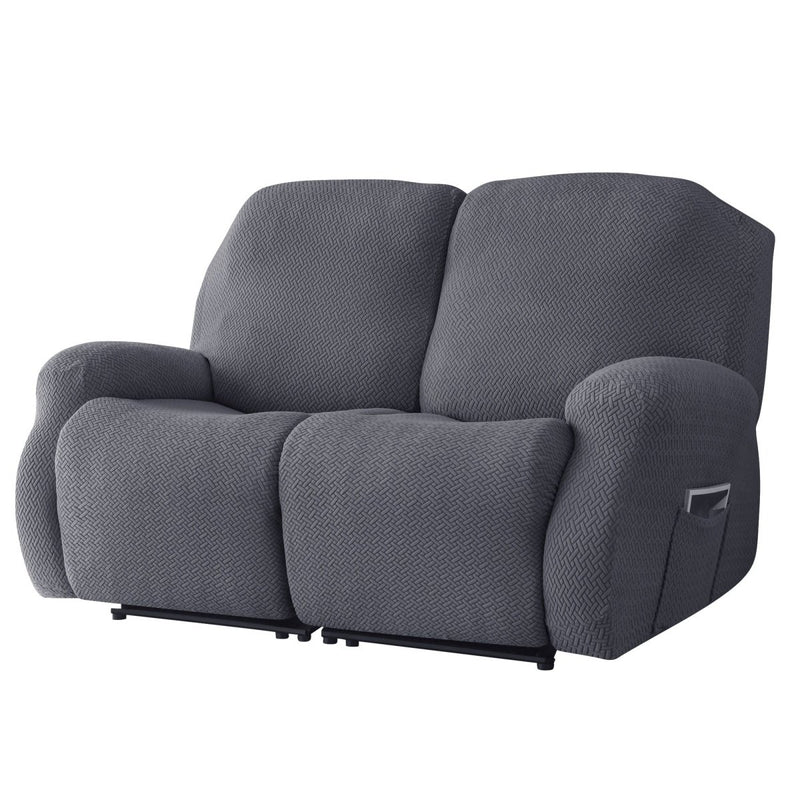 NOGENT - Housse de fauteuil et canapé de relaxation avec partie inclinable en tissu jacquard - Housse De France