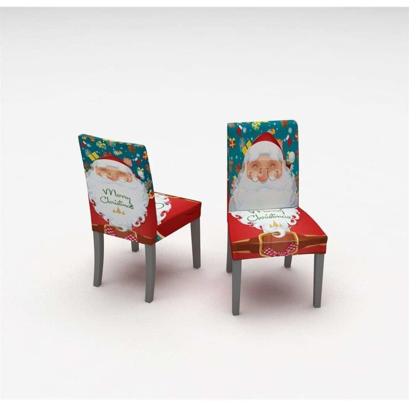 PNOEL - Housse de chaise imprimée motif Père Noël | Housse De France