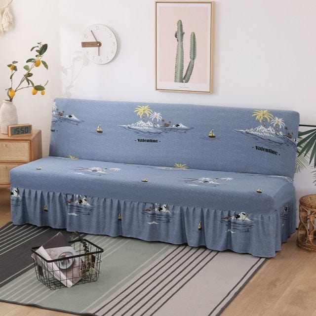 PROTY - Housse de canapé-lit côté jupe protecteur meuble sans bras - Housse De France