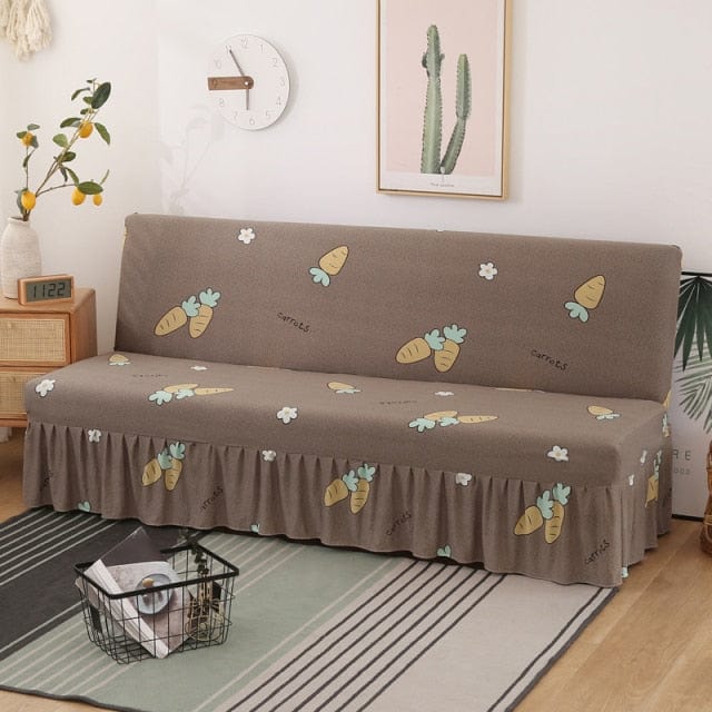 PROTY - Housse de canapé-lit côté jupe protecteur meuble sans bras - Housse De France