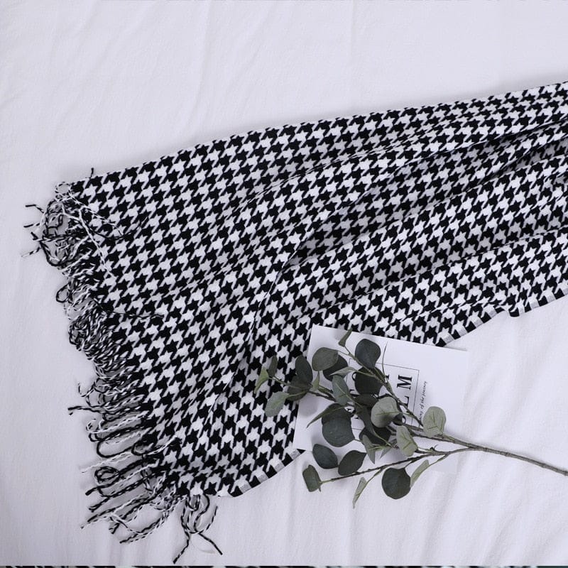 TSINGA - Plaid canapé décoratif noir et blanc | Housse De France