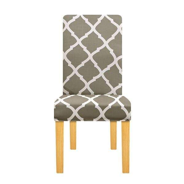 UNICHAIR - Housse de chaise extensible, géométrique, élastique de taille universelle - Housse De France